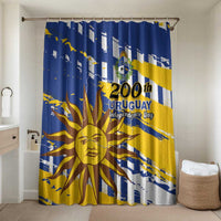 Uruguay 200th Independence Day Bathroom Set Sol de Mayo Grunge Stylized - Wonder Print Shop