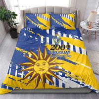 Uruguay 200th Independence Day Bedding Set Sol de Mayo Grunge Stylized - Wonder Print Shop