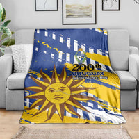 Uruguay 200th Independence Day Blanket Sol de Mayo Grunge Stylized - Wonder Print Shop
