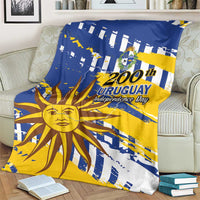 Uruguay 200th Independence Day Blanket Sol de Mayo Grunge Stylized - Wonder Print Shop