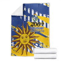 Uruguay 200th Independence Day Blanket Sol de Mayo Grunge Stylized - Wonder Print Shop