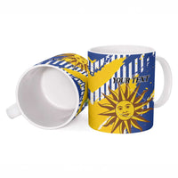 Personalized Uruguay 200th Independence Day Ceramic Mug Sol de Mayo Grunge Stylized - Wonder Print Shop