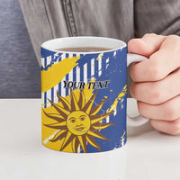 Personalized Uruguay 200th Independence Day Ceramic Mug Sol de Mayo Grunge Stylized - Wonder Print Shop
