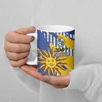 Personalized Uruguay 200th Independence Day Ceramic Mug Sol de Mayo Grunge Stylized - Wonder Print Shop