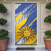 Personalized Uruguay 200th Independence Day Door Cover Sol de Mayo Grunge Stylized - Wonder Print Shop