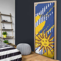 Personalized Uruguay 200th Independence Day Door Cover Sol de Mayo Grunge Stylized - Wonder Print Shop
