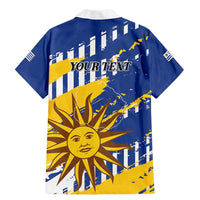 Personalized Uruguay 200th Independence Day Family Matching Mermaid Dress and Hawaiian Shirt Sol de Mayo Grunge Stylized - Wonder Print Shop