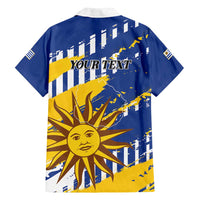 Personalized Uruguay 200th Independence Day Family Matching Tank Maxi Dress and Hawaiian Shirt Sol de Mayo Grunge Stylized - Wonder Print Shop