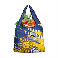 Uruguay 200th Independence Day Grocery Bag Sol de Mayo Grunge Stylized - Wonder Print Shop