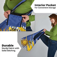 Uruguay 200th Independence Day Grocery Bag Sol de Mayo Grunge Stylized - Wonder Print Shop