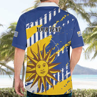 Personalized Uruguay 200th Independence Day Hawaiian Shirt Sol de Mayo Grunge Stylized - Wonder Print Shop
