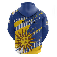 Personalized Uruguay 200th Independence Day Hoodie Sol de Mayo Grunge Stylized - Wonder Print Shop