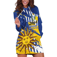 Personalized Uruguay 200th Independence Day Hoodie Dress Sol de Mayo Grunge Stylized - Wonder Print Shop