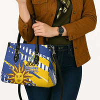 Uruguay 200th Independence Day Leather Bag Sol de Mayo Grunge Stylized - Wonder Print Shop