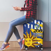 Uruguay 200th Independence Day Luggage Cover Sol de Mayo Grunge Stylized - Wonder Print Shop
