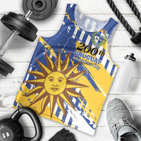 Personalized Uruguay 200th Independence Day Men Tank Top Sol de Mayo Grunge Stylized - Wonder Print Shop