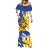 Personalized Uruguay 200th Independence Day Mermaid Dress Sol de Mayo Grunge Stylized - Wonder Print Shop