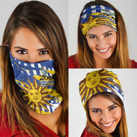 Uruguay 200th Independence Day Neck Gaiter Sol de Mayo Grunge Stylized - Wonder Print Shop