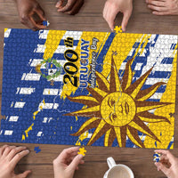 Uruguay 200th Independence Day Puzzle Sol de Mayo Grunge Stylized - Wonder Print Shop