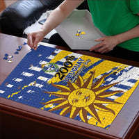 Uruguay 200th Independence Day Puzzle Sol de Mayo Grunge Stylized - Wonder Print Shop