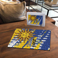 Uruguay 200th Independence Day Puzzle Sol de Mayo Grunge Stylized - Wonder Print Shop