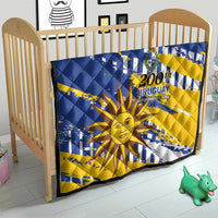 Uruguay 200th Independence Day Quilt Sol de Mayo Grunge Stylized - Wonder Print Shop