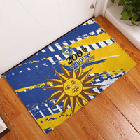 Uruguay 200th Independence Day Rubber Doormat Sol de Mayo Grunge Stylized - Wonder Print Shop