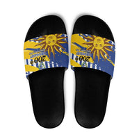 Uruguay 200th Independence Day Slide Sandals Sol de Mayo Grunge Stylized - Wonder Print Shop