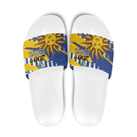 Uruguay 200th Independence Day Slide Sandals Sol de Mayo Grunge Stylized - Wonder Print Shop