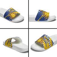 Uruguay 200th Independence Day Slide Sandals Sol de Mayo Grunge Stylized - Wonder Print Shop