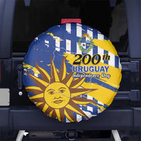 Uruguay 200th Independence Day Spare Tire Cover Sol de Mayo Grunge Stylized - Wonder Print Shop