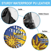 Uruguay 200th Independence Day Spare Tire Cover Sol de Mayo Grunge Stylized - Wonder Print Shop