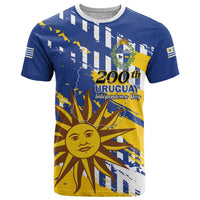 Personalized Uruguay 200th Independence Day T Shirt Sol de Mayo Grunge Stylized - Wonder Print Shop