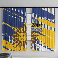 Uruguay 200th Independence Day Window Curtain Sol de Mayo Grunge Stylized - Wonder Print Shop