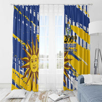 Uruguay 200th Independence Day Window Curtain Sol de Mayo Grunge Stylized - Wonder Print Shop