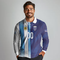 Custom Argentina Cabo Verde 2026 World Football Long Sleeve Polo Shirt Forever Pride