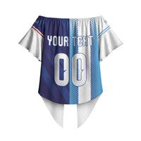 Custom Argentina Cabo Verde 2026 World Football Off Shoulder Wrap Waist Top Forever Pride