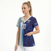 Custom Argentina Cabo Verde 2026 World Football Scrub Top Forever Pride