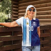 Custom Argentina Cabo Verde 2026 World Football Women Polo Shirt Forever Pride