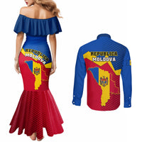 moldova-independence-day-couples-matching-mermaid-dress-and-long-sleeve-button-shirts-coat-of-arms-special-version