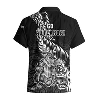 New Zealand Silver Fern Rugby Hawaiian Shirt Aotearoa Kiwi Maori Black Version - Wonder Print Shop