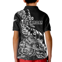 New Zealand Silver Fern Rugby Kid Polo Shirt Aotearoa Kiwi Maori Black Version - Wonder Print Shop