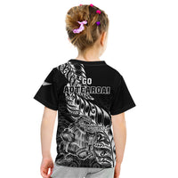New Zealand Silver Fern Rugby Kid T Shirt Aotearoa Kiwi Maori Black Version - Wonder Print Shop