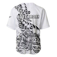 New Zealand Silver Fern Rugby Baseball Jersey Aotearoa Kiwi Maori White Version - Wonder Print Shop