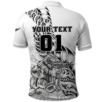 Custom New Zealand Silver Fern Rugby Polo Shirt Aotearoa Kiwi Maori White Version - Wonder Print Shop
