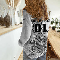 Custom New Zealand Silver Fern Rugby Women Casual Shirt Aotearoa Kiwi Maori White Version - Wonder Print Shop