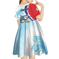 Personalized Belize Tarpon Fishing Kid Short Sleeve Dress Belize Where the Silver King Reigns - Wonder Print Shop