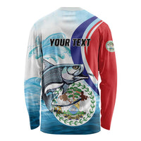 Personalized Belize Tarpon Fishing Long Sleeve Shirt Belize Where the Silver King Reigns - Wonder Print Shop