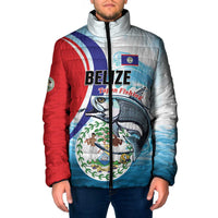 Personalized Belize Tarpon Fishing Padded Jacket Belize Where the Silver King Reigns - Wonder Print Shop