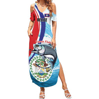 Personalized Belize Tarpon Fishing Summer Maxi Dress Belize Where the Silver King Reigns - Wonder Print Shop
